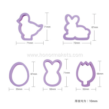 5Pcs Easter Cookie Cutters